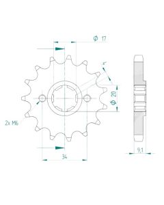 Front sprocket 14 teeth