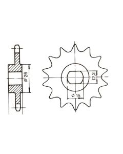 Front sprocket 12 teeth