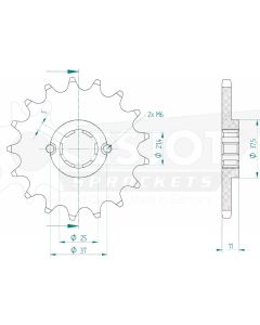 Front sprocket 12 teeth