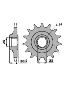 Front sprocket 15 teeth