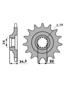 Front sprocket 15 teeth