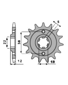 Front sprocket 14 teeth