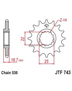 Front sprocket 14 teeth