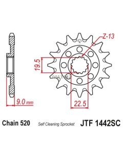 Front sprocket 12 teeth