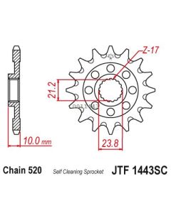 Front sprocket 13 teeth