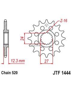 Front sprocket 17 teeth