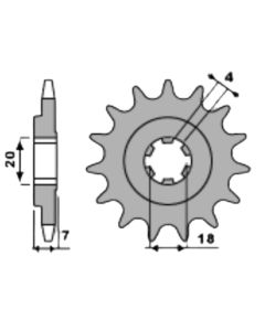 Front sprocket 16 teeth