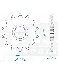 Front sprocket 14 teeth