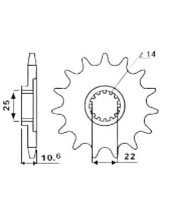 Front sprocket 14 teeth