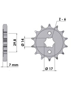 Front sprocket 13 teeth