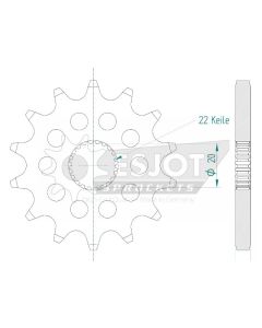 Front sprocket 14 teeth