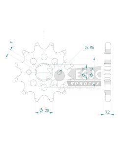 Front sprocket 12 teeth