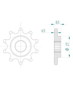 Front sprocket 10 teeth