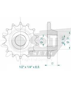 Front sprocket 14 teeth