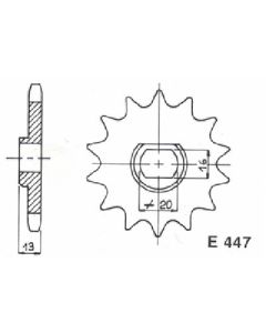 Front sprocket 16 teeth