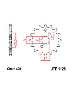 Front sprocket 14 teeth