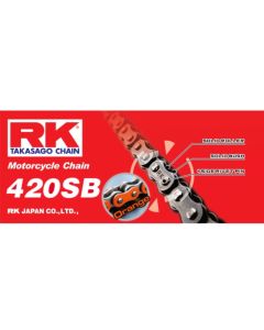 Chaine RK 420 RENF. COULEUR ORANGE 110 M