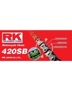 Chaine RK 420 RENF. COULEUR VERTE 114 M