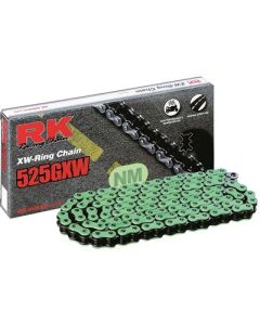 Chaine RK 525 XW'Ring hyper renforcée VERTE 104 M