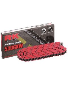 Chaine RK 530 XW'Ring hyper renforcée ROUGE 100 M