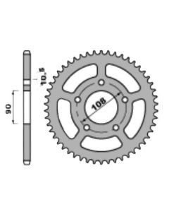 Couronne acier C45 haute résistance 46 dents