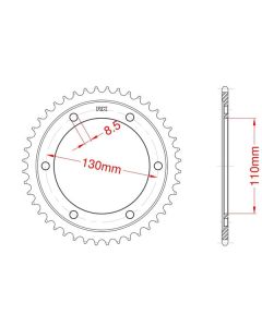 Couronne acier 41 dents