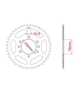 Couronne acier C45 haute résistance 41 dents