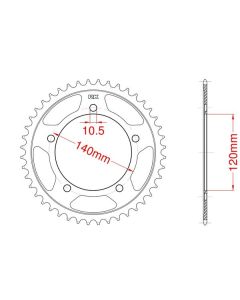 Couronne aluminium 47 dents