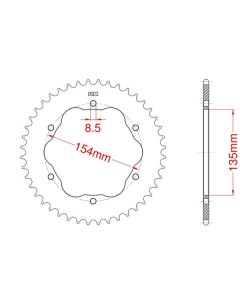 Couronne acier 40 dents