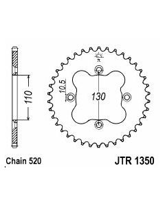 Couronne aluminium rouge 36 dents