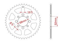 Couronne acier C45 haute résistance 38 dents