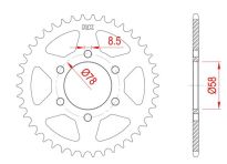 Couronne acier C45 haute résistance 36 dents