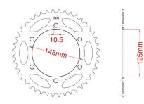 Couronne acier C45 haute résistance 46 dents