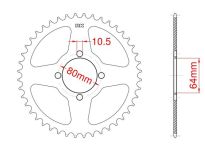 Couronne acier C45 haute résistance 36 dents