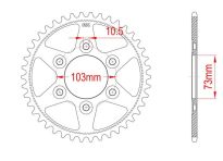 Couronne acier 43 dents