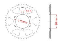 Couronne acier C45 haute résistance 33 dents