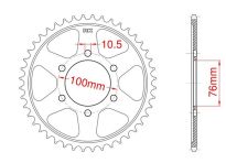 Couronne acier 42 dents