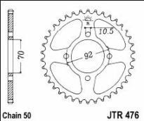 Couronne acier C45 haute résistance 35 dents