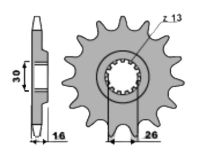 Pignon avant 16 dents (pas=520)