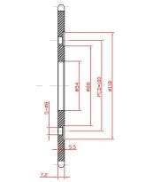 Achtertandwiel aluminium 41 tanden