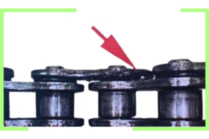 joints endommagés sur chaine moto